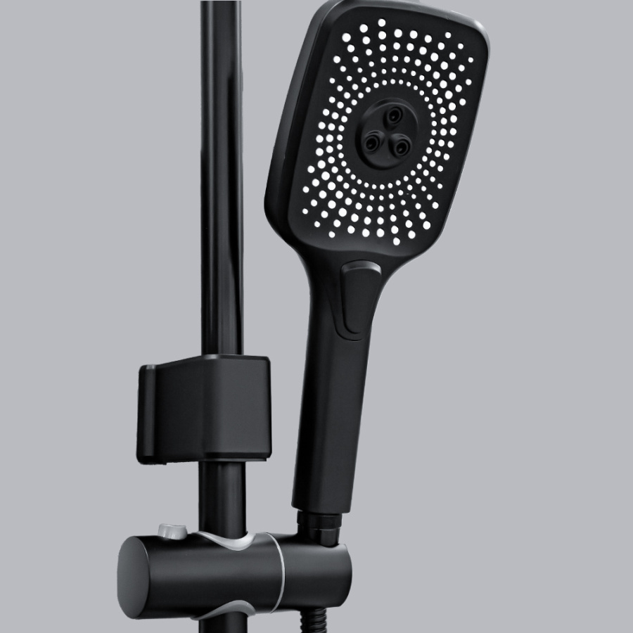 Душевая стойка Accoona A83308F черный матовый