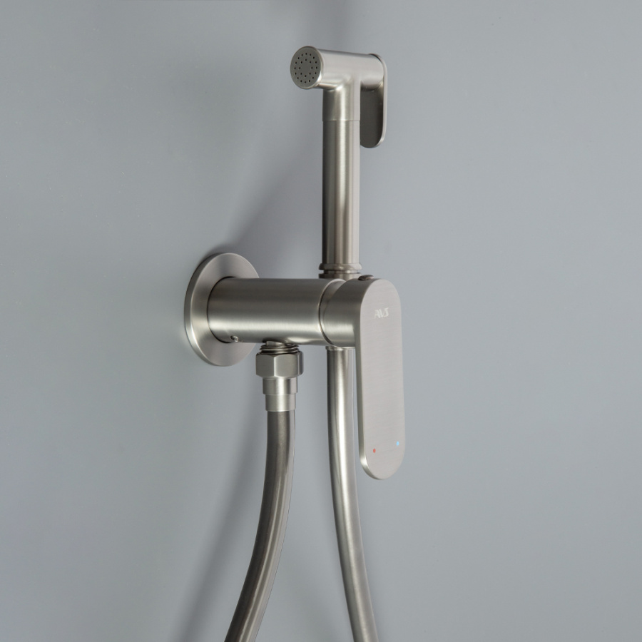 Гигиенический душ со смесителем AVS Beauty оружейная сталь