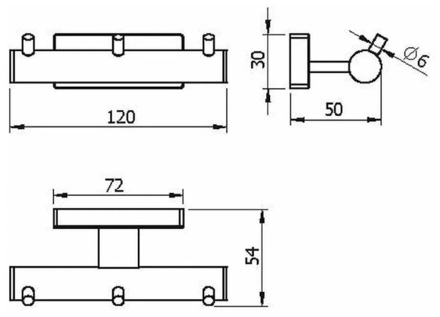 Крючок тройной Alster Langberger 10933B Крючок тройной Alster Langberger 10933B