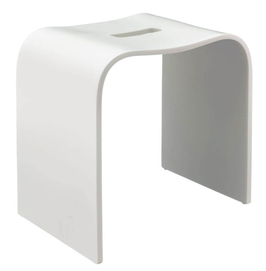 Стул для душа белый с вырезом Geralis T-W-V Стул для душа белый с вырезом Geralis T-W-V