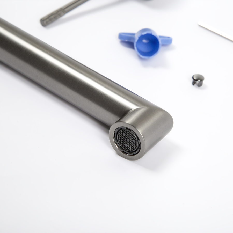 Смеситель для раковины AVS Seeme с внутренней частью, оружейная сталь Смеситель для раковины AVS Seeme с внутренней частью, оружейная сталь