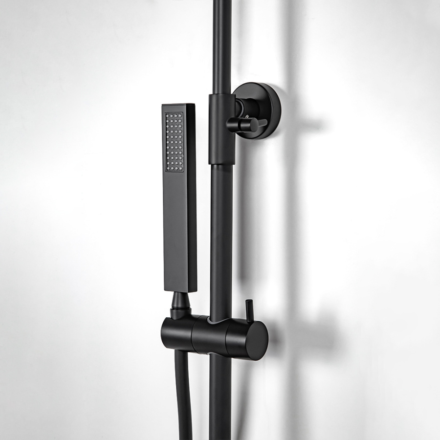 Душевая стойка AVS Cube 811-222-MB черный матовый Душевая стойка AVS Cube 811-222-MB черный матовый