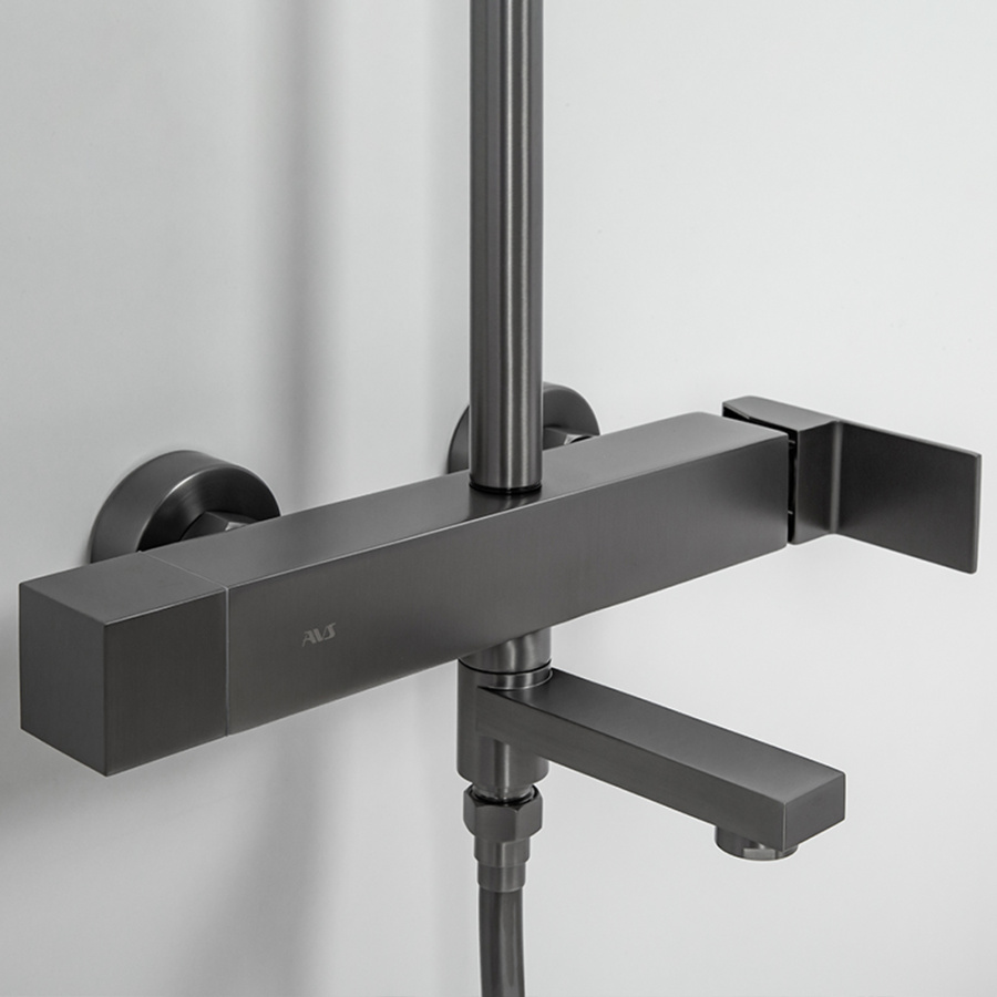 Душевая стойка AVS Cube оружейная сталь Душевая стойка AVS Cube оружейная сталь