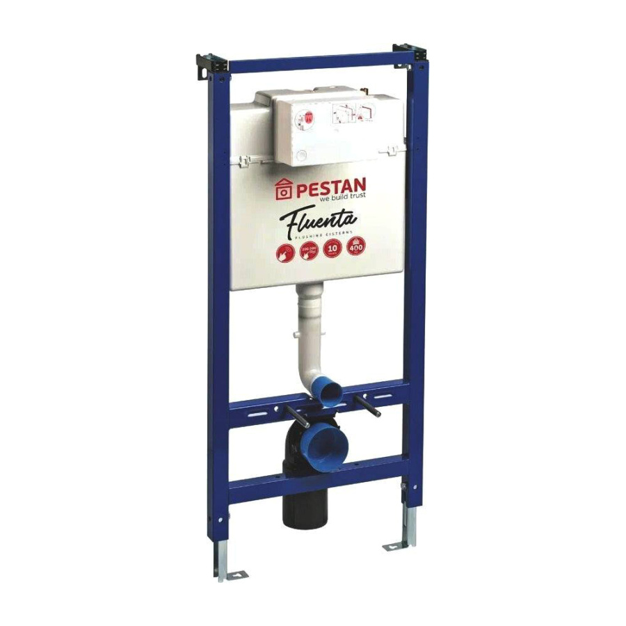 Инсталляция д/унитаза + клавиша белая Fluenta PESTAN
