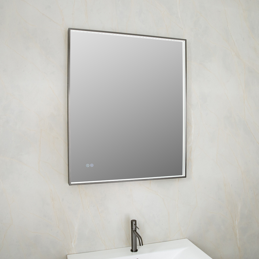 Зеркало с подсветкой AVS ZH 75x90 см, антипар, оружейная сталь Зеркало с подсветкой AVS ZH 75x90 см, антипар, оружейная сталь