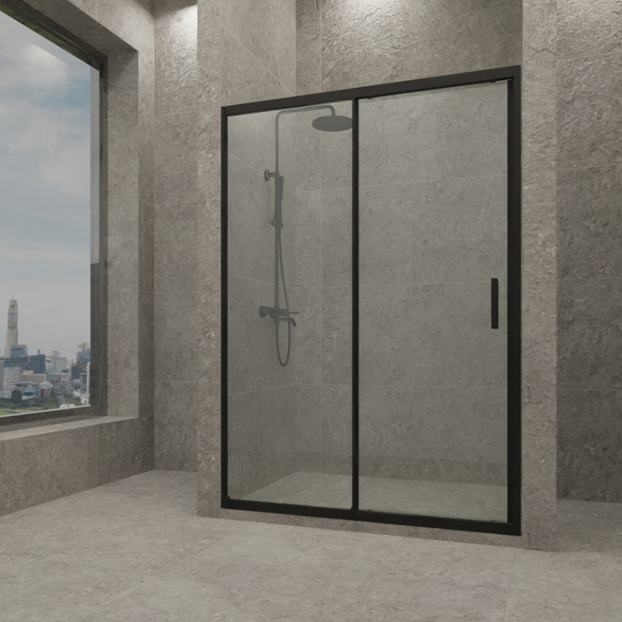 Душевая дверь в нишу AVS Вектор 140 см профиль черный, стекло прозрачное Душевая дверь в нишу AVS Вектор 140 см профиль черный, стекло прозрачное