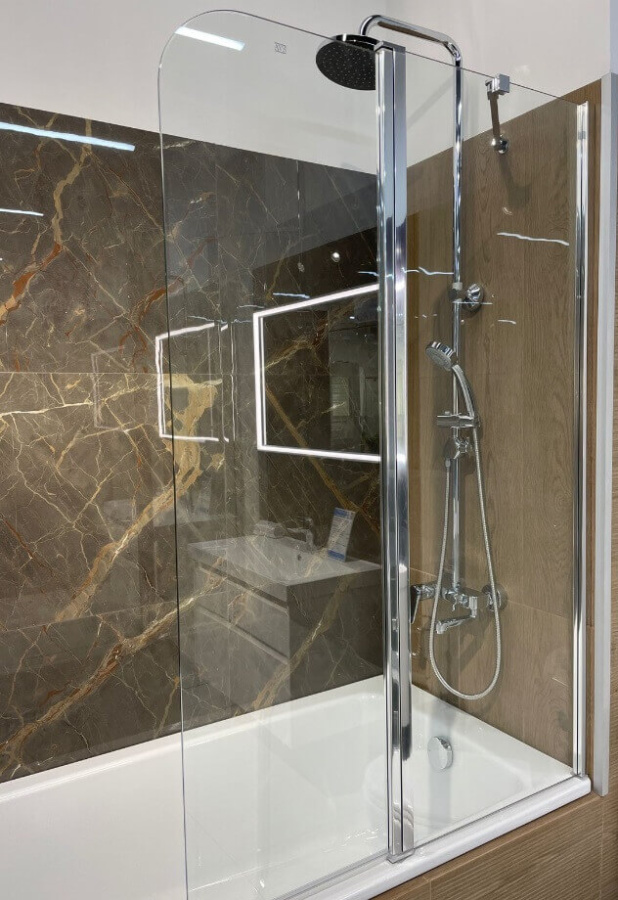 Шторка на ванну AVS Асти Дуо 100 правая профиль хром, прозрачное стекло Шторка на ванну AVS Асти Дуо 100 правая профиль хром, прозрачное стекло