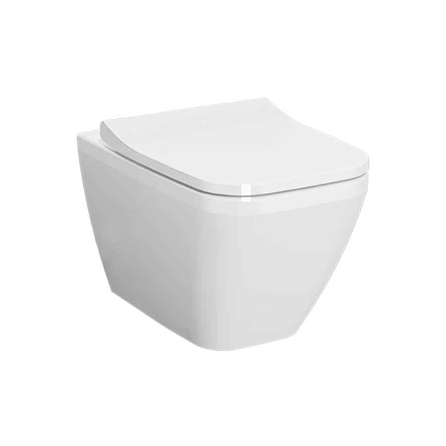 Унитаз подвесной VitrA Integra Square 7082B003-0075+191-003-009 безободковый с микролифтом