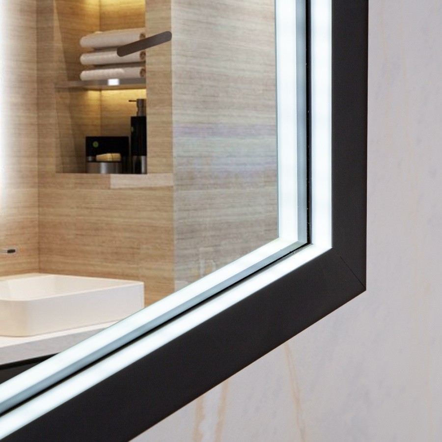 Зеркало с подсветкой AVS Мичиган 60x80 см, черное Зеркало с подсветкой AVS Мичиган 60x80 см, черное