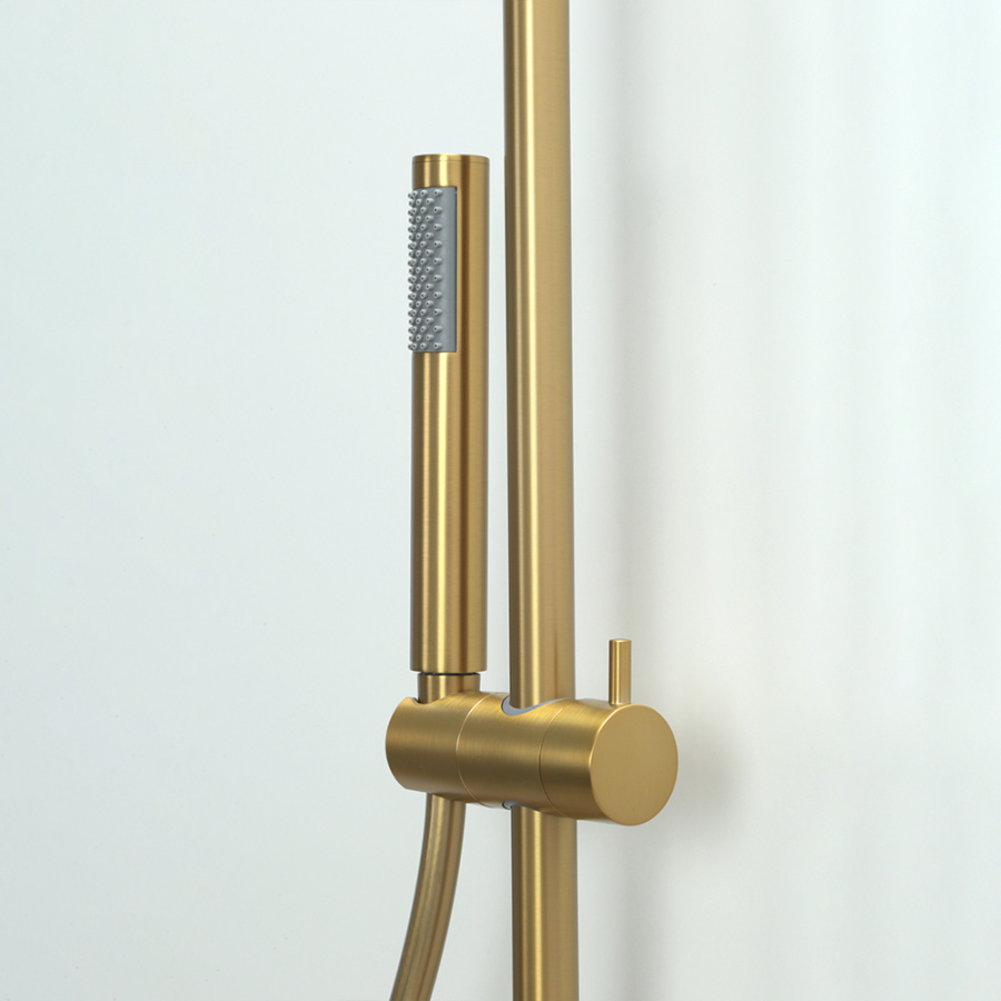 Душевая стойка AVS Slimmer брашированное золото