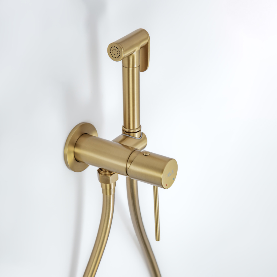 Гигиенический душ со смесителем AVS Slimmer брашированное золото Гигиенический душ со смесителем AVS Slimmer брашированное золото