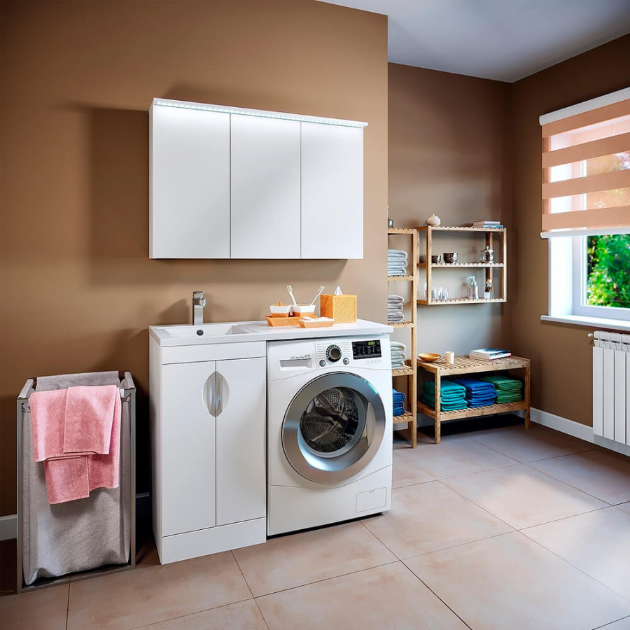 Тумба с раковиной Runo Лира 00-00000144+00-00001119 105 левая