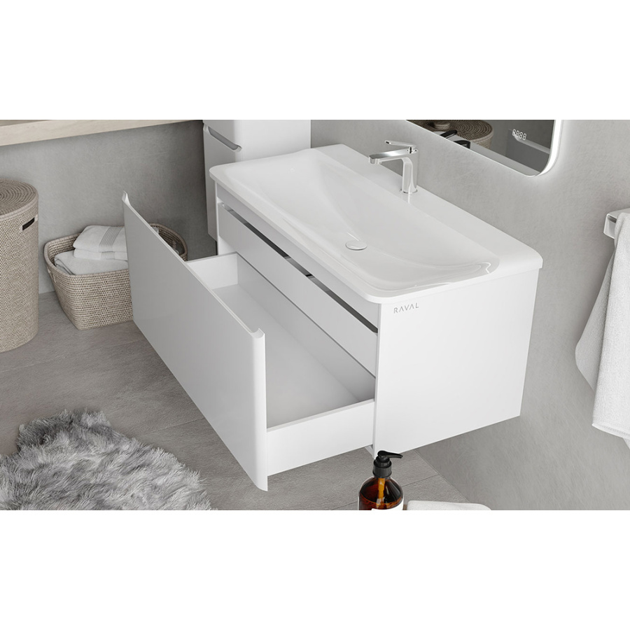 Тумба с раковиной Raval Welto Solo 100