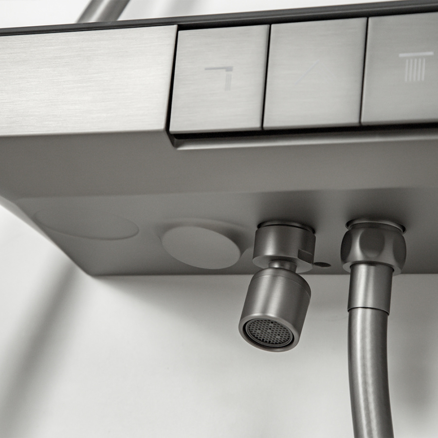 Душевая стойка AVS Torrent оружейная сталь