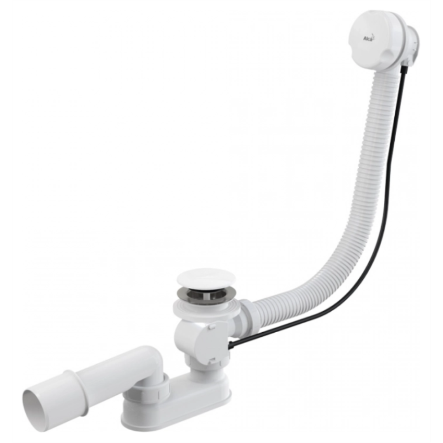 A51BM Сифон д/ван автомат d70 белый ALCAPLAST
