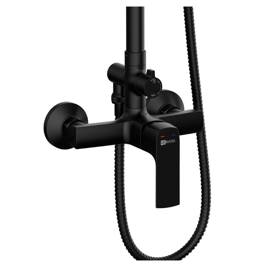 Душевая стойка Lemark Ursus LM7260BL черный матовый